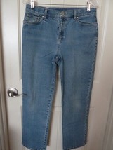 Jones New York Signature Stretch Jeans Womens sz 10P Blue Bootcut W 32 I... - $18.69