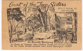 Louisiana Postcard New Orleans Court Of The Two Sisters - $2.96