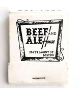 Beef And Ale House Restaurant Vintage Matchbook Boston Matches Unstruck ... - $377.05 MXN