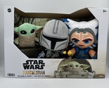 Mattel Star Wars Mandalorian 8” Plush Grogu &amp; Ahsoka Tano 3pk New - £13.75 GBP