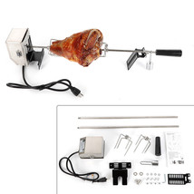 52.5&quot; Electric Rotisserie Bbq Grill Roaster Spit Rod Camping Chicken Mot... - $90.99