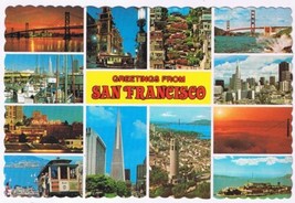 Postcard Greetings From San Francisco Multi View - £3.15 GBP