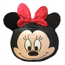 Disney Minnie Mouse Face 11&quot; Round Cloud Pillow Multi-Color - £23.68 GBP