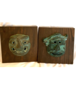 Vintage  Amthor Imports Korea Copper Masks on Wood Lot of 2 - $113.99