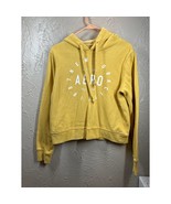 Aeropostale Hoodie Sweatshirt Cotton Blend Pullover Yellow Womens Size M... - $30.77 CAD