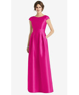 Alfred Sung 767...Cap Sleeve Pleated Skirt Dress with Pockets.....Pink..... - $1,790.66 MXN