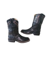 Anderson Bean 0433M &quot;Black Out&quot; Square toe Cowboy Boot Mens Size 10B - $195.44 CAD