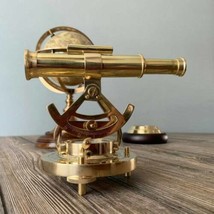 Antiguo Vintage Náutico Latón Alidade Brújula Con Telescopio Decoración - £36.41 GBP