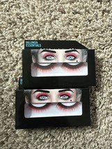 2X Self-Adhesive Faux Mink Fake Eye Lashes Bright Orange Cosplay - $12.99 CAD
