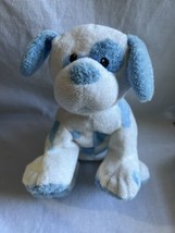 TyLux Pluffies Baby Blue White Dog Stuffed Animal Plush 2007 Lovey Puppy No Tags - £18.13 GBP