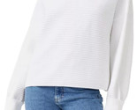 French Connection Boatneck Ribbed Cropped sweater Winter White Size Medi... - $28.04