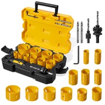 KATA Bi-Metal Hole Saw Kit, 18 Piece M42 High Speed Steel Hole Saw Set w... - £46.27 GBP