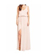 Show Me Your Mumu pink dusty blush crisp Kendall maxi tank dress large M... - $74.99