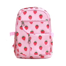 Harajuku Kawaii Strawberry Pack Bag Canvas Backpack Sweet ita Girl Student Zippe - £42.30 GBP
