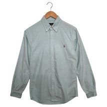 Ralph Lauren Shirt Mens Medium Blue Flesh Pony Slim Fit Oxford Button Up... - $24.74