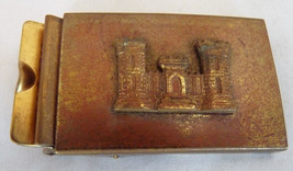 US Army Corps Engineers military brass buckle castle vintage - $39.98 CAD