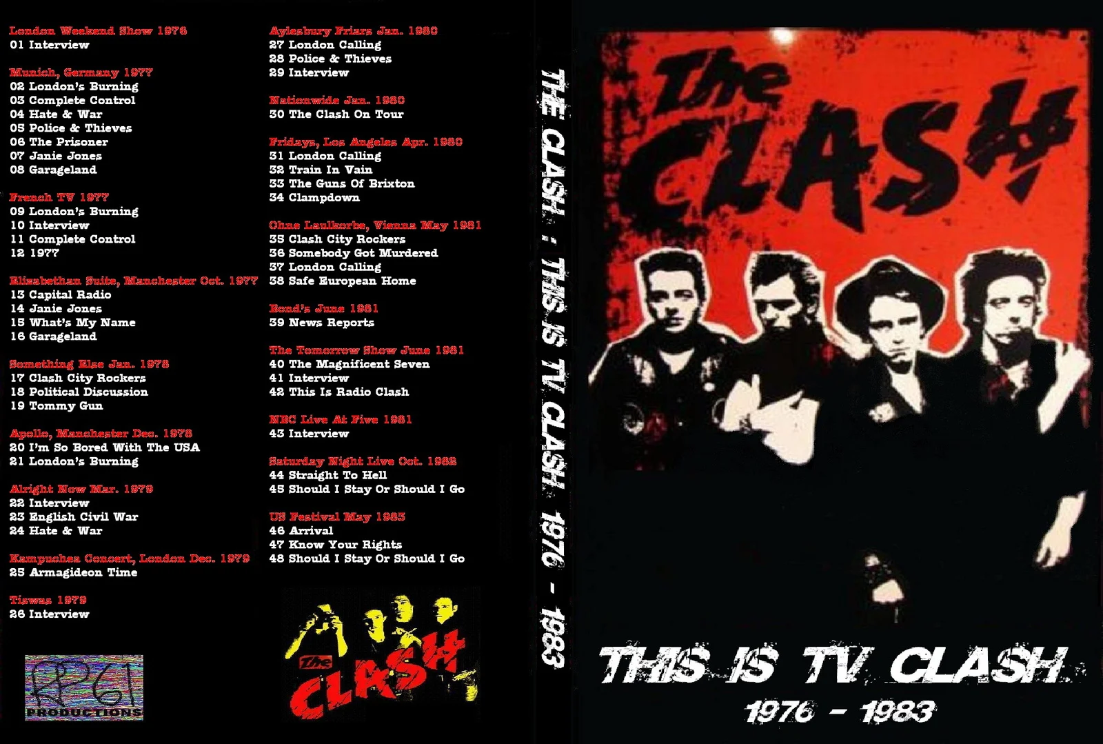 The Clash Live on TV 1976-1983 DVD Rare Pro-Shot Compilation This is TV ... - £15.95 GBP