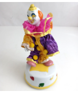 Vintage Musical Spinning Porcelain Clown 8&quot; Music Box Plays &quot;Send in the... - $14.84