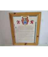 THE HALL OF NAMES INC. HISTORY OF SURNAME HAND PRINT &amp; CERTIFICATE NO. F... - $314.57 MXN