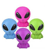 4 Piece Pack 4.25&quot; Squishy Alien Squeeze Stress Reliever Toy TY530 - £12.69 GBP