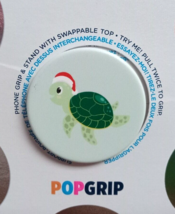 PopSockets PopGrip Phone Grip &amp; Stand with Swappable Top - Santa Turtle - £7.17 GBP