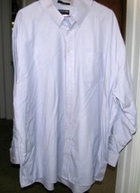 Navy &amp; White Striped DRESS SHIRT Sz 20 Staffrord - $20.00