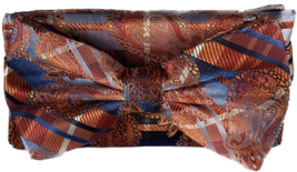 Stacy Adams Men&#39;s Bow Tie &amp; Hanky Orange Royal Blue Cobalt Blue Beige 5&quot; - £15.92 GBP