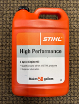 New Genuine Stihl High Performance 1 Gallon 2 Cycle Engine Oil 0781-319-... - £61.88 GBP