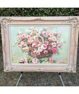 N LILIAN Original 1950s MODERN HUGE IMPRESSIONIST Oil on Canvas with Ges... - $2,376.00