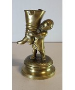 BRONZE SCULPTURE TOM THUMB &amp; THE BOOT OF SEVEN LEAGUES FIGURINE MATCH HO... - £57.93 GBP