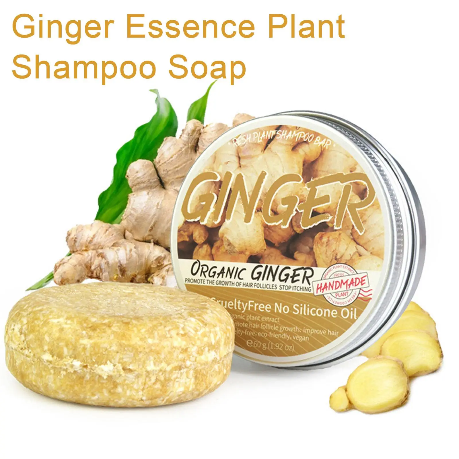 Ginger Polygonum Shampoo Bar – Cold-Processed Herbal Hair Care Soap - $17.76 CAD