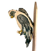 Vtg 1920&#39;s Painted Wood Parrot Folk Art  Wall Mount Plant 17&quot; Art Deco G... - $41.16