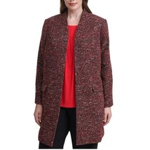 Calvin Klein Womens Plus 18W Red Black Multicolor Tweed Jacket Coat NWT ... - £46.82 GBP