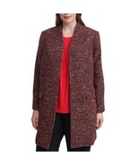 Calvin Klein Womens Plus 18W Red Black Multicolor Tweed Jacket Coat NWT AY50 - £46.88 GBP