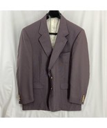 Vintage Gordon Thomas Blazer Men&#39;s 48 Plum Business Sports Coat Gold Button - $45.60 CAD