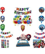 AVENGERS  BIRTHDAY party supplies Bgs, Balloons, Banners, Candles, Stick... - £5.33 GBP+