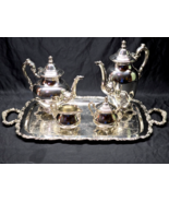 Vintage ONEIDA Silver Plate DU MARIERE 6-Piece Coffee And Tea Service Set - $3,538.31 MXN