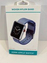Blue Woven Nylon Band for 42MM Apple Watch - WithItGear Premium High Quality USA - £7.87 GBP