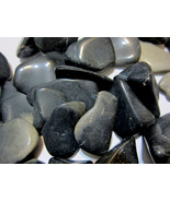 Black Cloudy Agate Tumbled Stone 30-40mm QTY3 Healing Crystal Dreamwork ... - $10.61