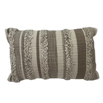 Magnolia Home Joanna Gaines Zander Pillow Beige Lumbar Loloi 13x22&quot; Farmhouse - £25.96 GBP