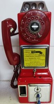 Automatic Electric Three Slot Red Pay Telephone 1950&#39;s Operational Fully Restore - £924.03 GBP