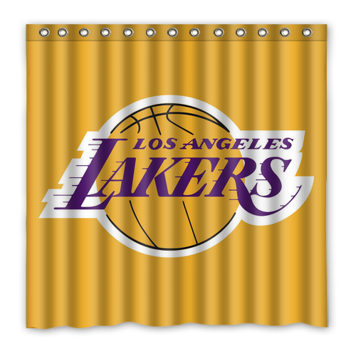 New!!! Los Angeles Lakers Custom Waterproof Polyester Shower Curtain 4 Size Item image 2