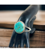 Vintage Navajo Herbert Tsosie HT Signed Turquoise Cuff Bracelet Sterling... - £512.55 GBP