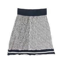 prAna Lisette Black &amp; White Geometric Boho Cotton Stretch A-Line Skirt W... - £22.84 GBP