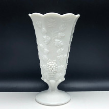 Westmoreland Milk Glass Paneled Grape glassware England vtg flower vase decor UK - £11.79 GBP
