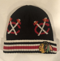 Chicago Blackhawks Reebok Center Ice Hockey NHL Knit Beanie/Hat/Toque Pre Owned - £15.56 GBP