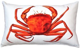 Crab Throw Pillow 12x19, with Polyfill Insert - £32.03 GBP