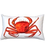 Crab Throw Pillow 12x19, with Polyfill Insert - £31.23 GBP