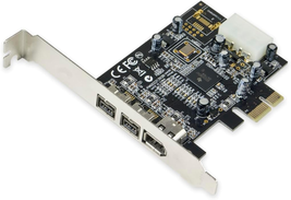 SY-PEX30016 3 Port IEEE 1394 Firewire 1394B &amp; 1394A Pcie 1.1 X1 Card TI XI - $860.06 MXN