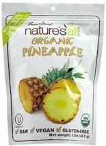 NEW Nature&#39;s All Foods Organic Freeze Dried Fruit Pineapple 1.5 oz 42.5 grams - £11.02 GBP